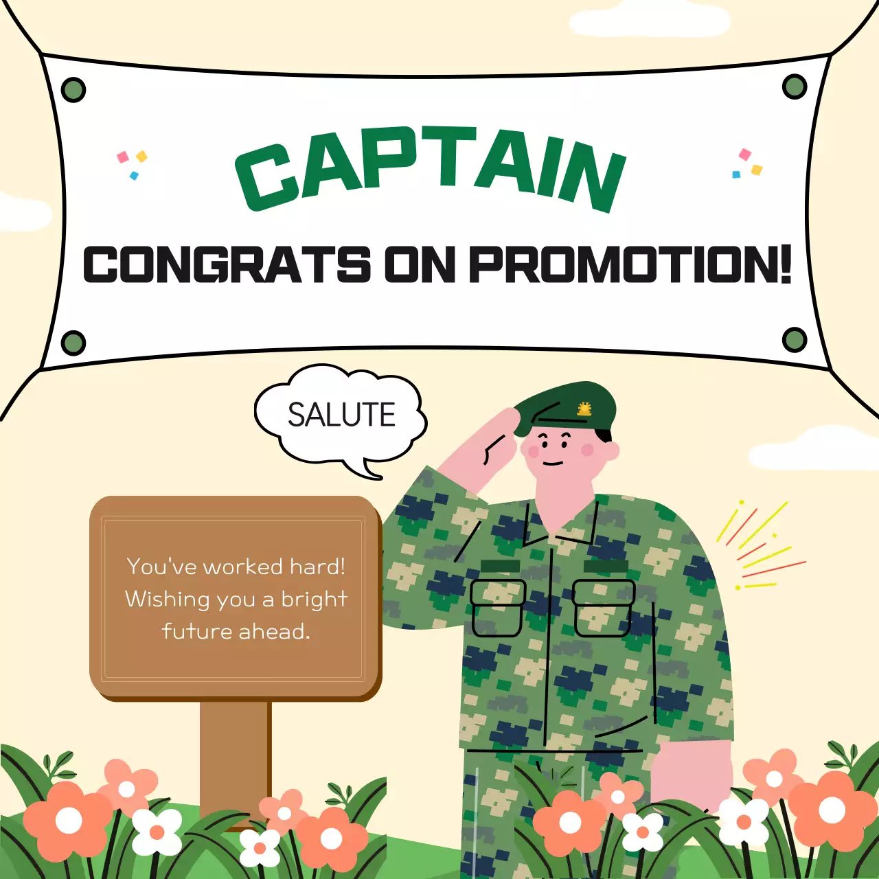 베이지 심플 프로모션 축하 소셜 미디어 게시물