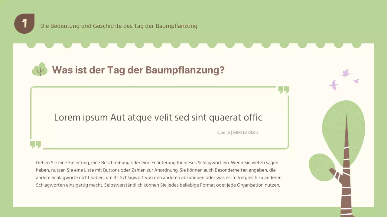 Grüne und braune Ressourcen zum Arbor Day