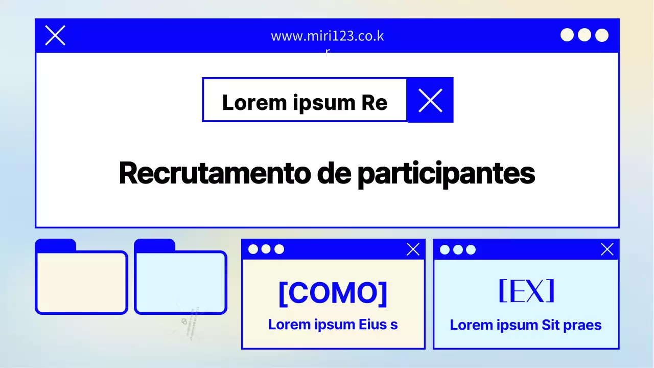 Uma carta de recrutamento simples, azul-marinho e amarela