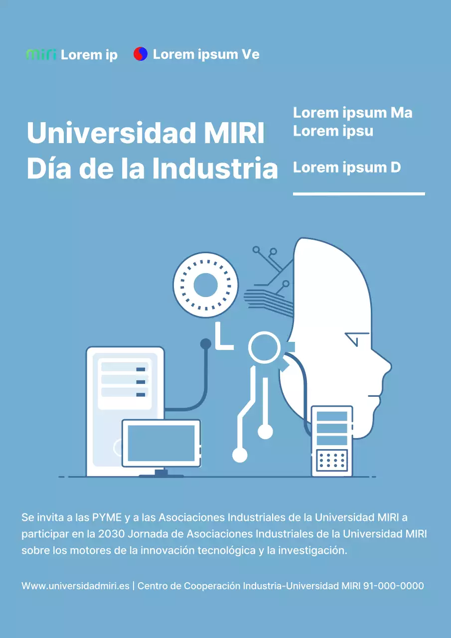 Guía de colaboración sencilla en blanco y azul claro