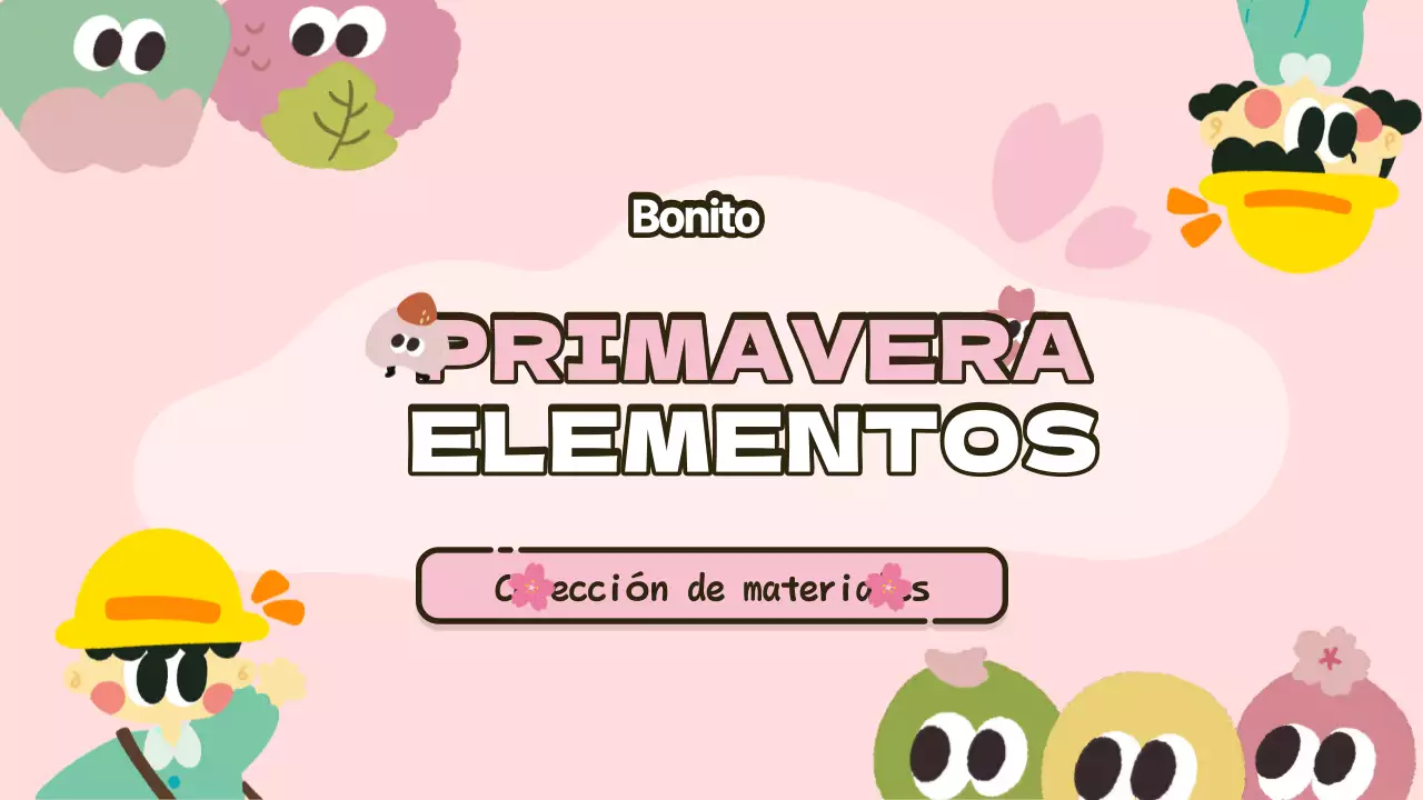 bonitos elementos primaverales