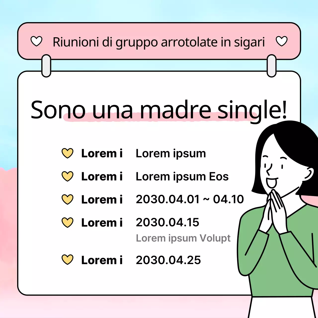 Un simpatico annuncio di appuntamento al buio in rosa e azzurro