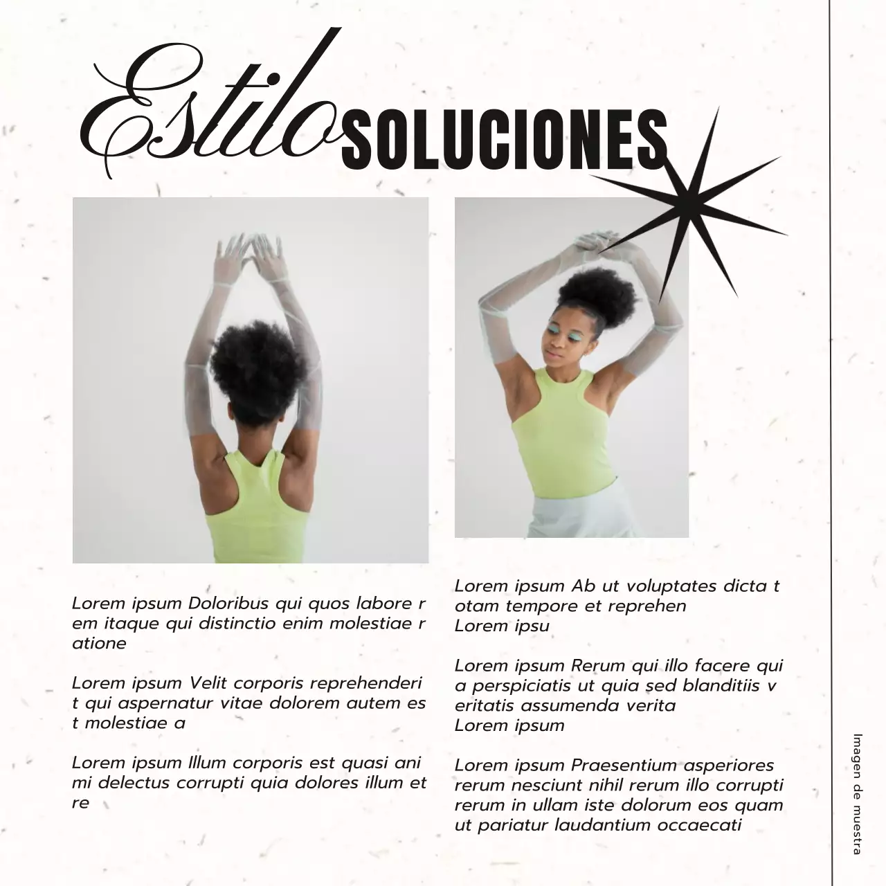 Anuncio de servicio de estilista de moda minimalista en gris y negro