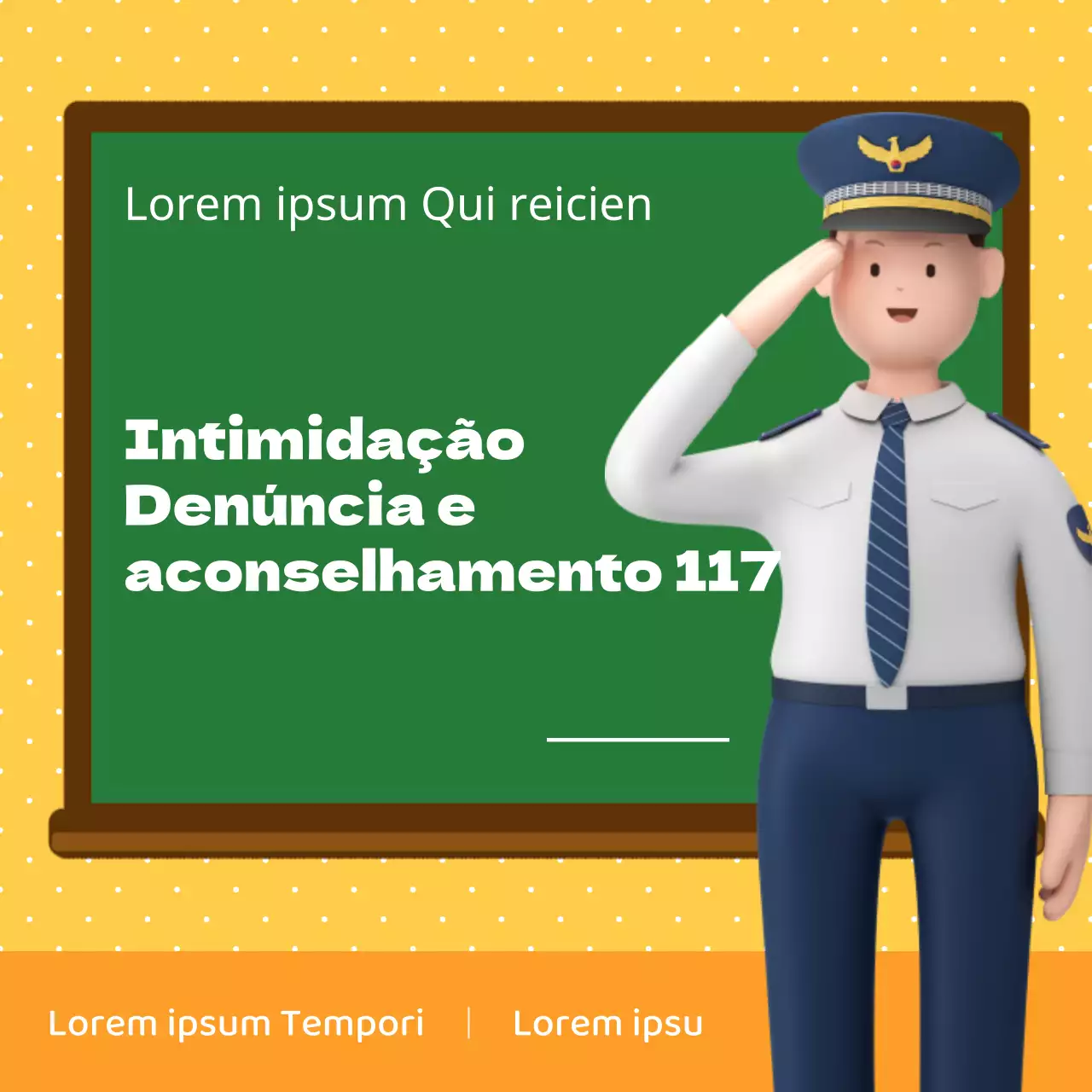 Uma bonita campanha amarela e laranja de aconselhamento sobre a violência nas escolas