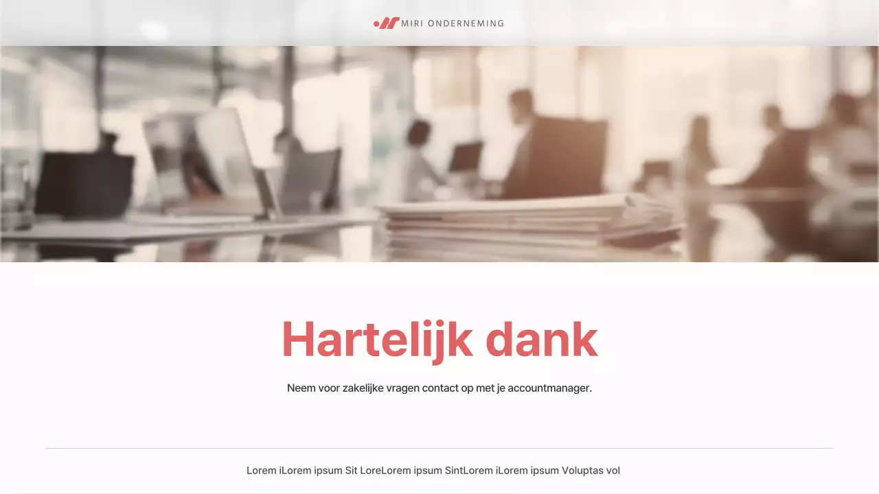 Een eenvoudige zakelijke prospectus in rood