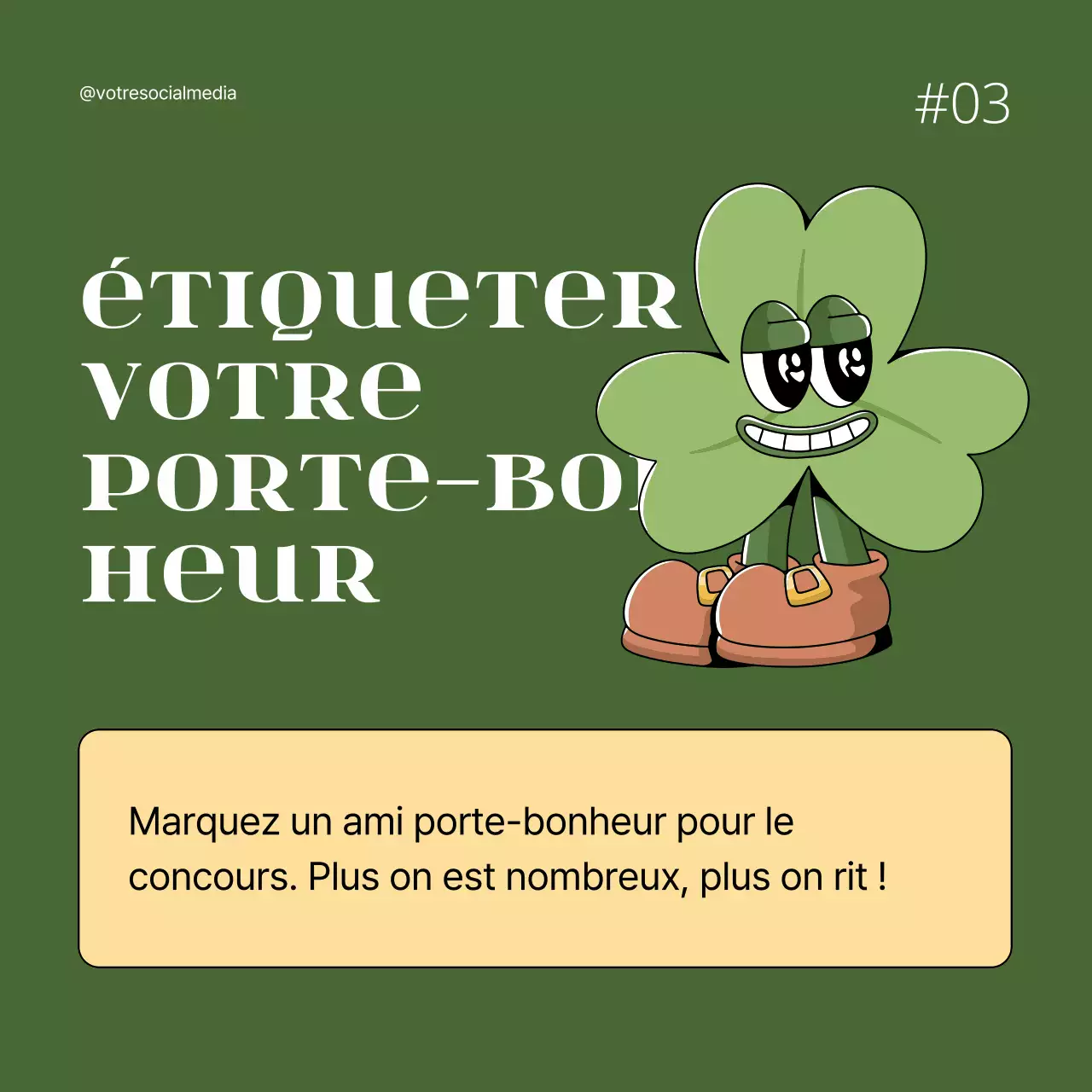 Annonce publicitaire rétro verte et jaune pour la Saint-Patrick