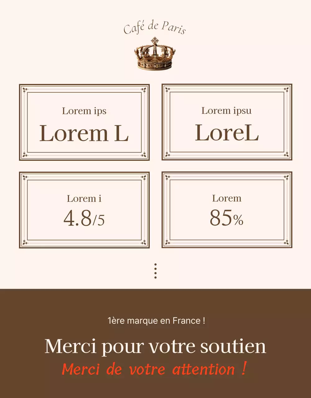 Page d'introduction ou annonce pour les pages de détail vintage en ivoire et beige