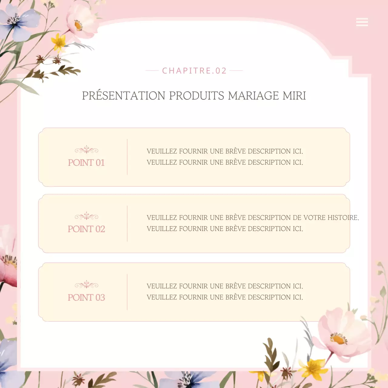 Promouvoir une marque de mariage luxueuse en rose