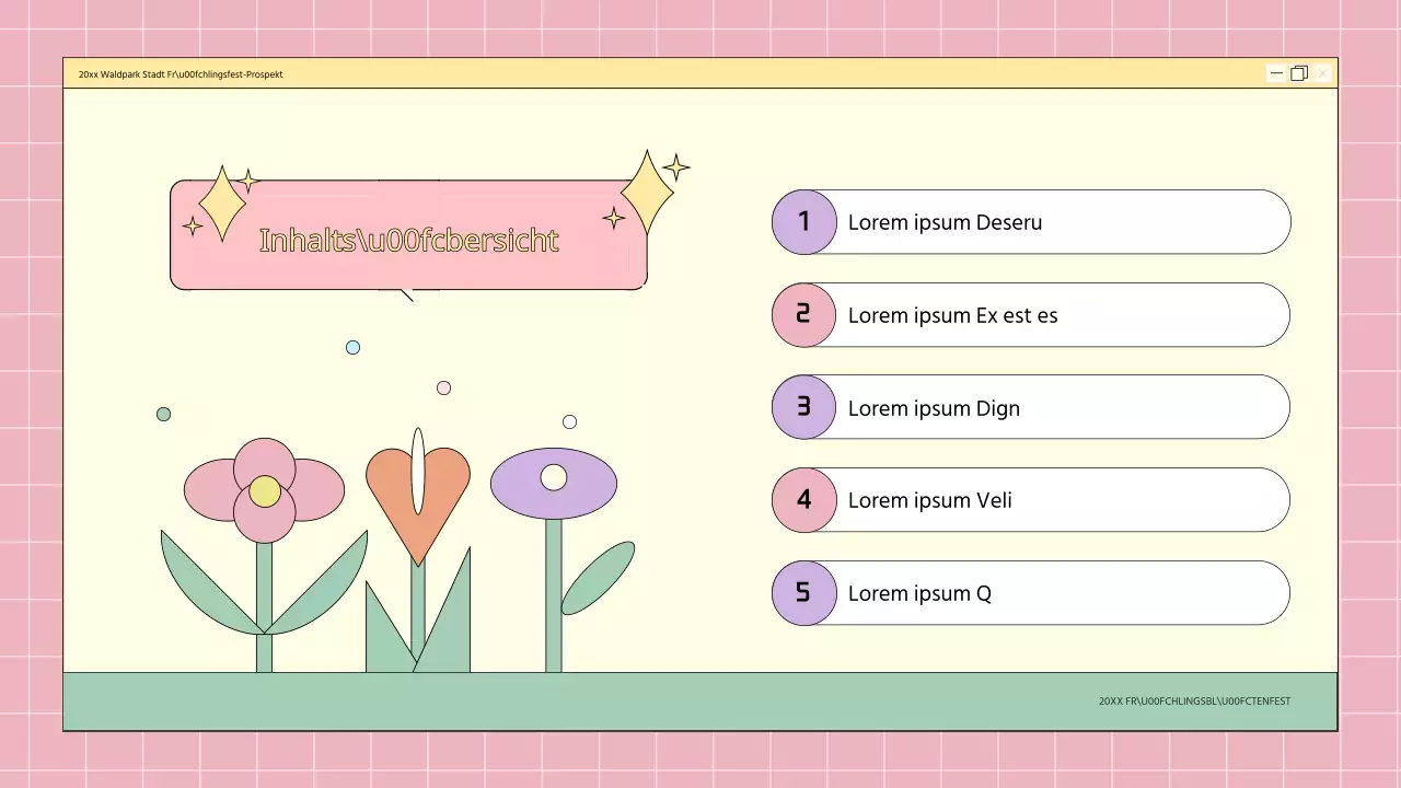 Kitschig-floraler Frühlingsfest-Planer in Rosa und Mauve