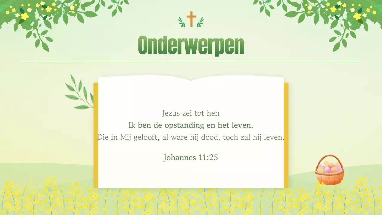 Een gids voor natuurlijke kerkelijke paasdiensten in chartreuse en geel