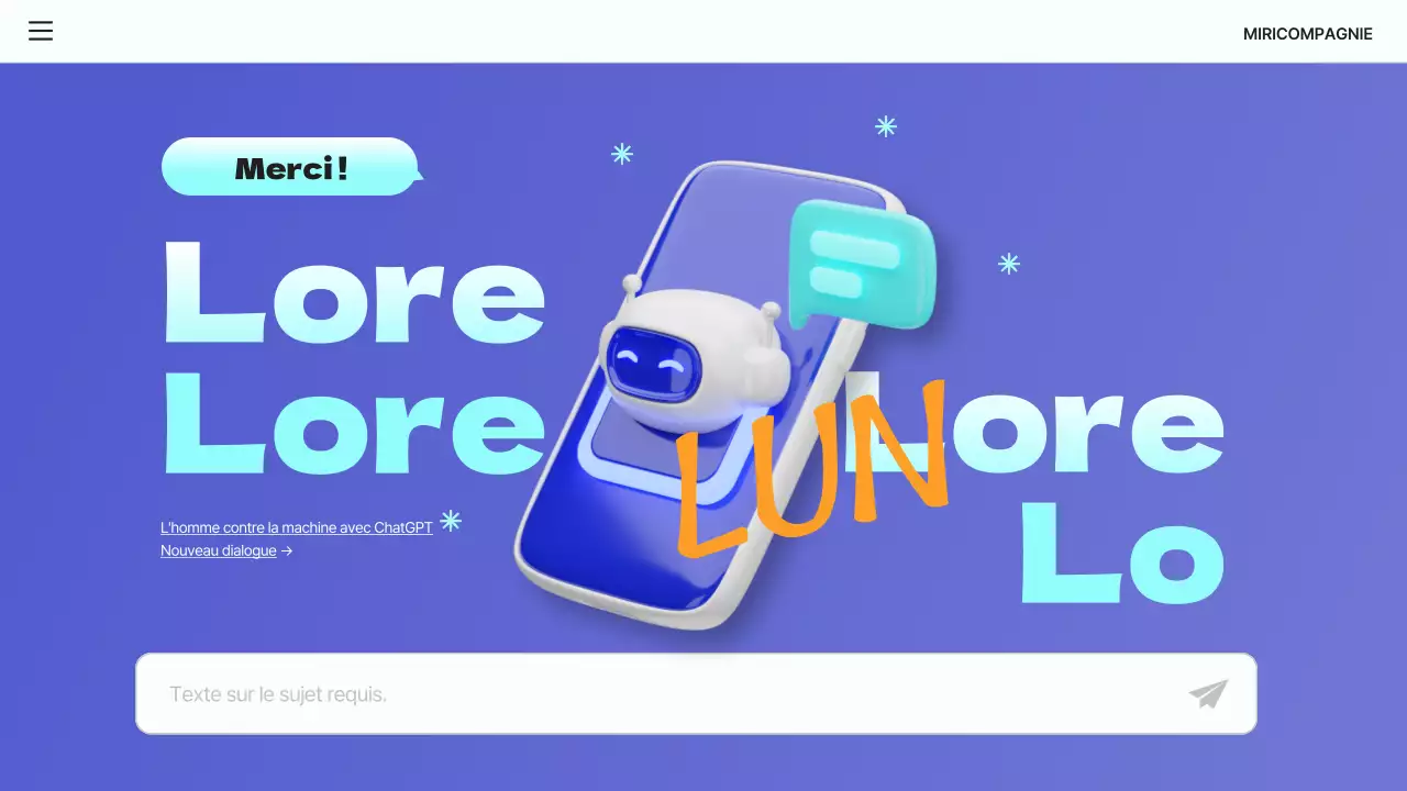 Une simple introduction à ChatGPT en bleu et bleu clair