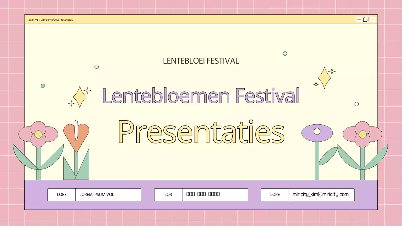 Een kitscherige festivalplanner met bloemen in roze en mauve