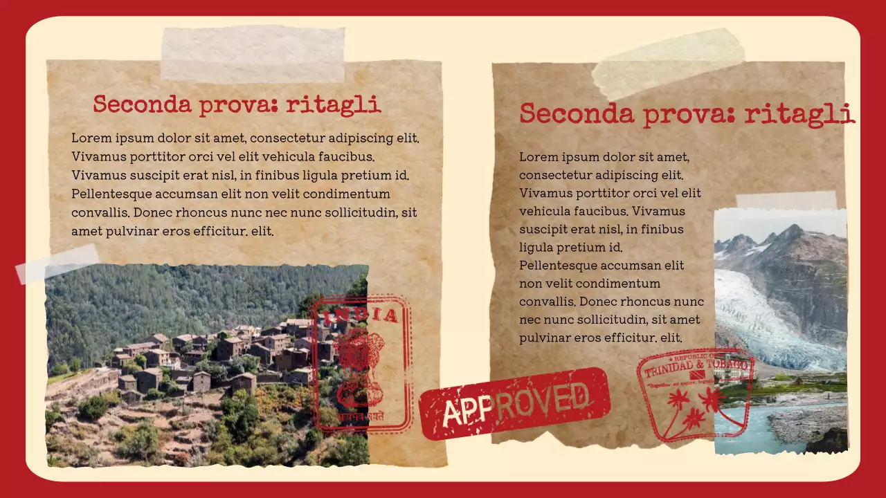 Rapporto di valigetta retrò beige e arancione