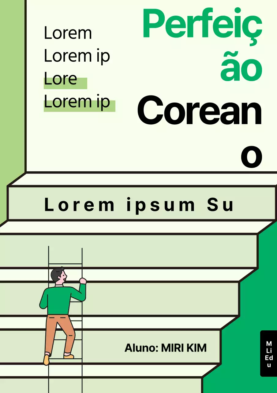 Capa de livro de línguas em verde e verde lima