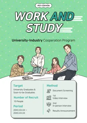 Poster Pengumuman Pendidikan Hijau Sederhana