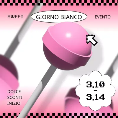 Promuovere un White Day kitsch in rosa e nero