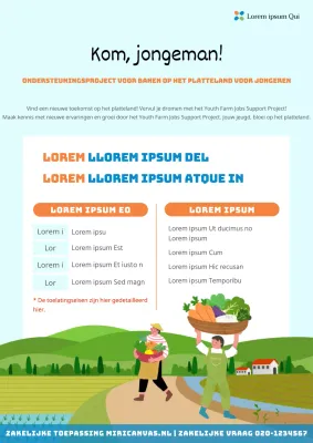 De blauwe en oranje gids voor plattelandsondersteuning