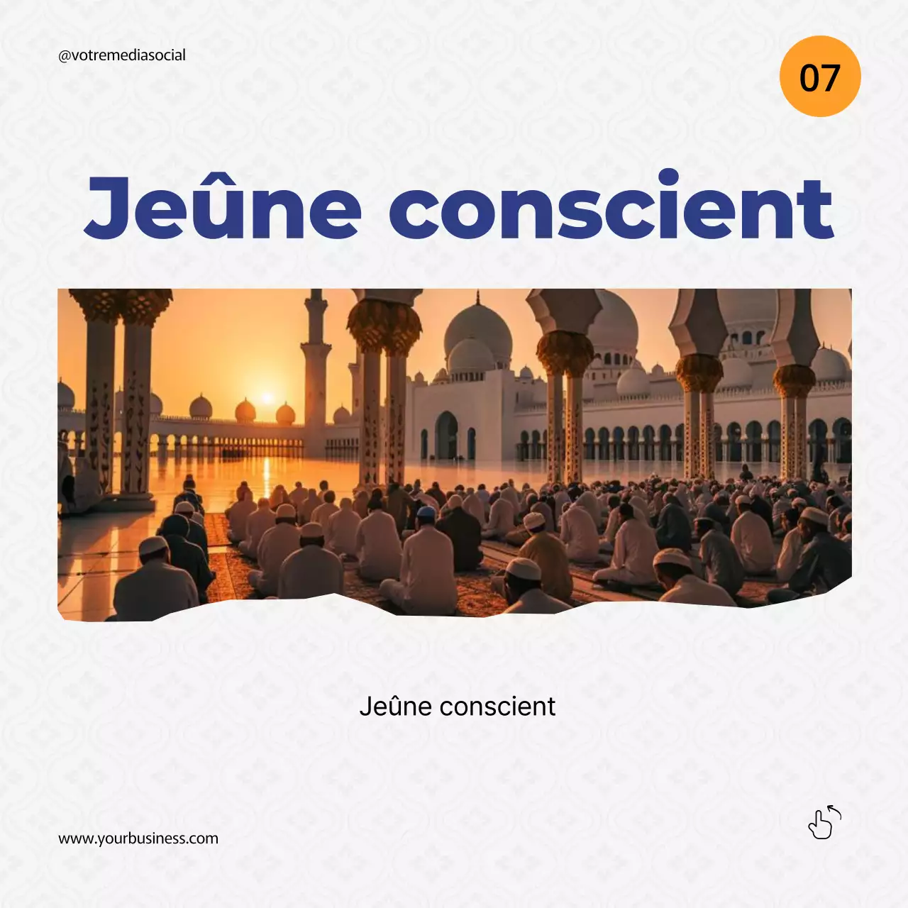 Bleu Orange Guide d'astuces simples pour le Ramadan