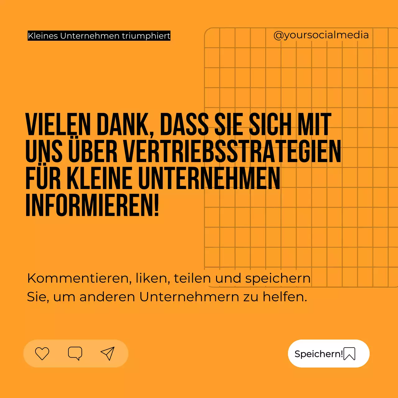 Orange-grauer Leitfaden für eine mutige Verkaufsstrategie für kleine Unternehmen