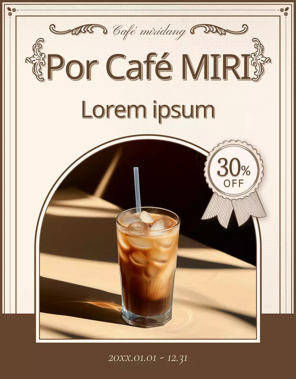 Promover una cafetería-panadería de concepto vintage en marfil y beige