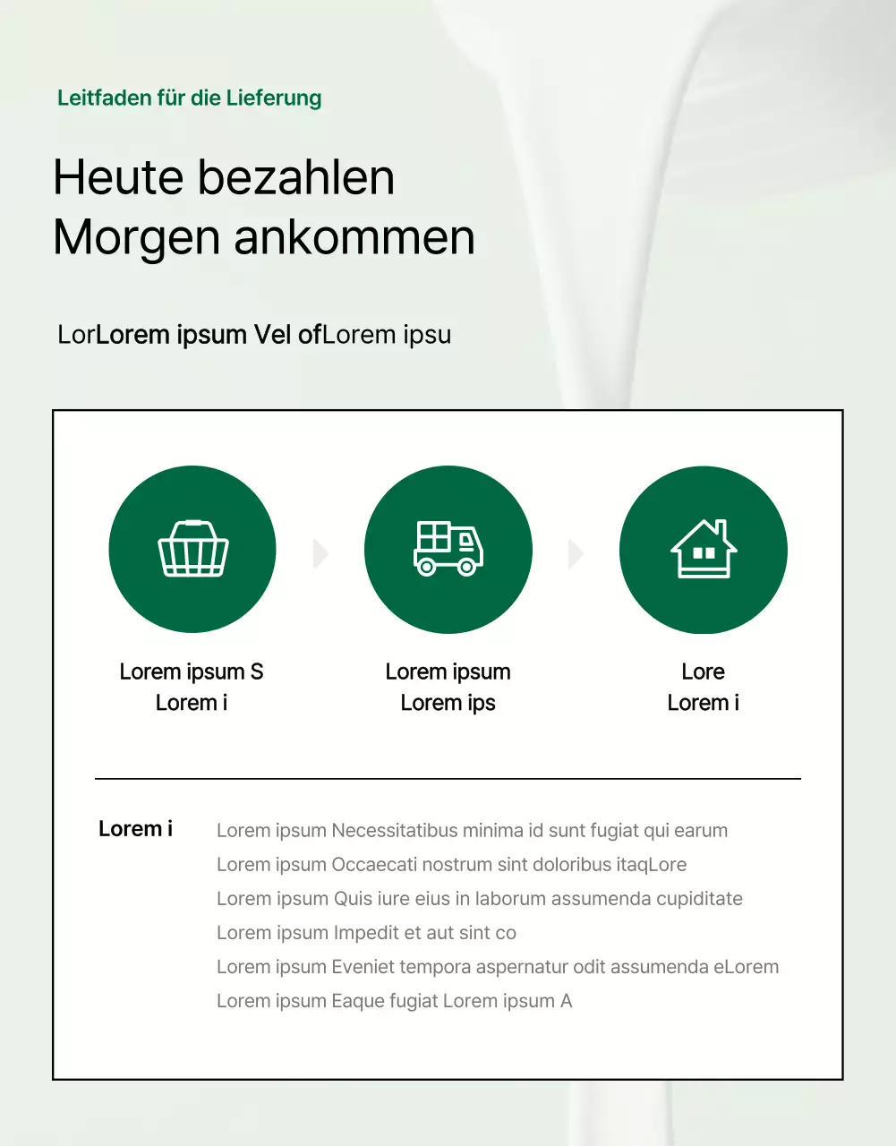 Förderung einer einfachen grün-weißen Naturkosmetik-Checkpoint-Seite