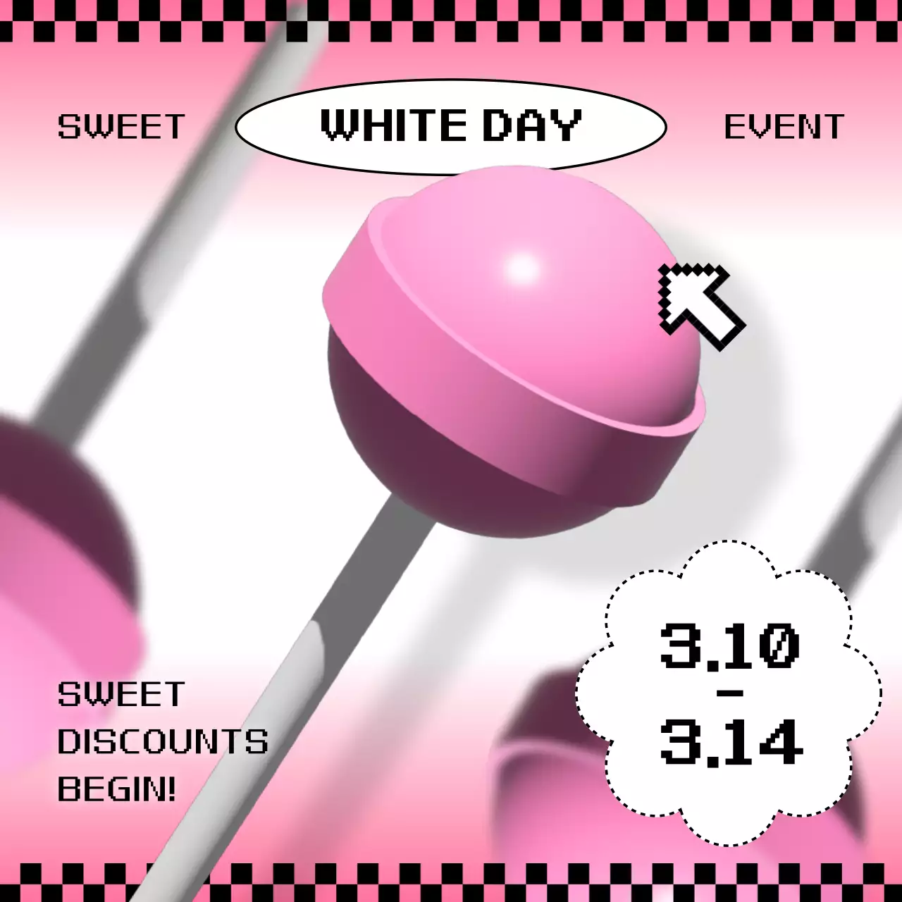 Pink Retro Event Promotion Social Media Post