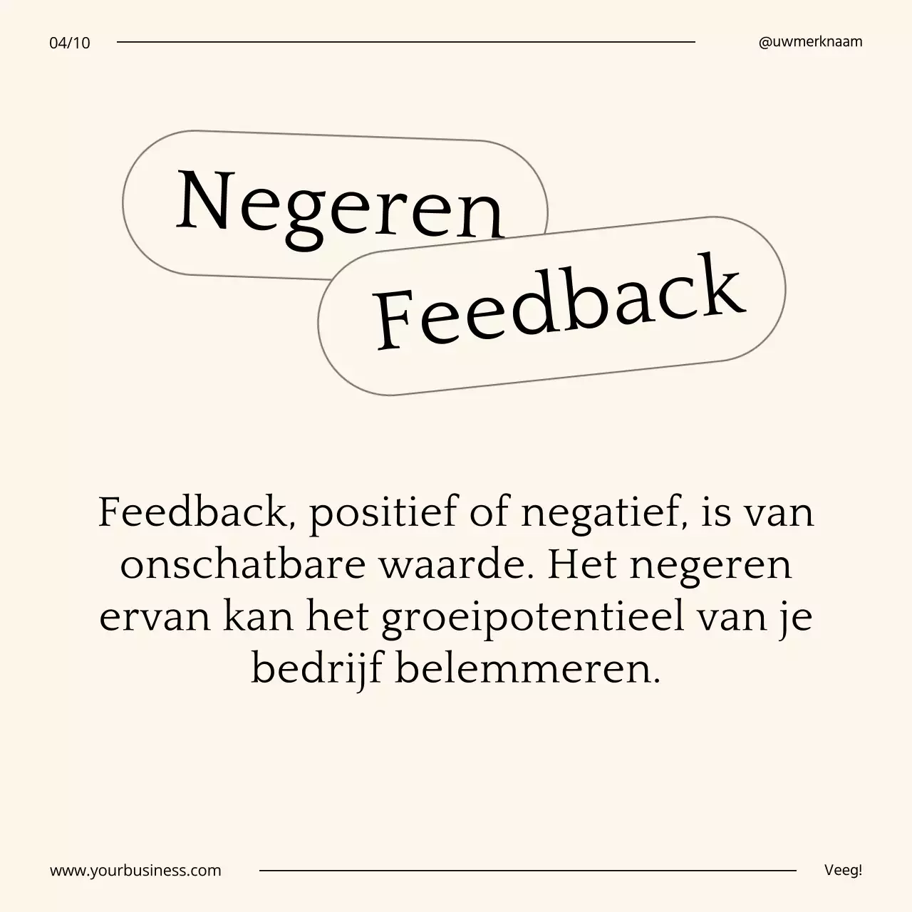 Beige en zwarte minimalistische zakelijke tips voor zelfgroei