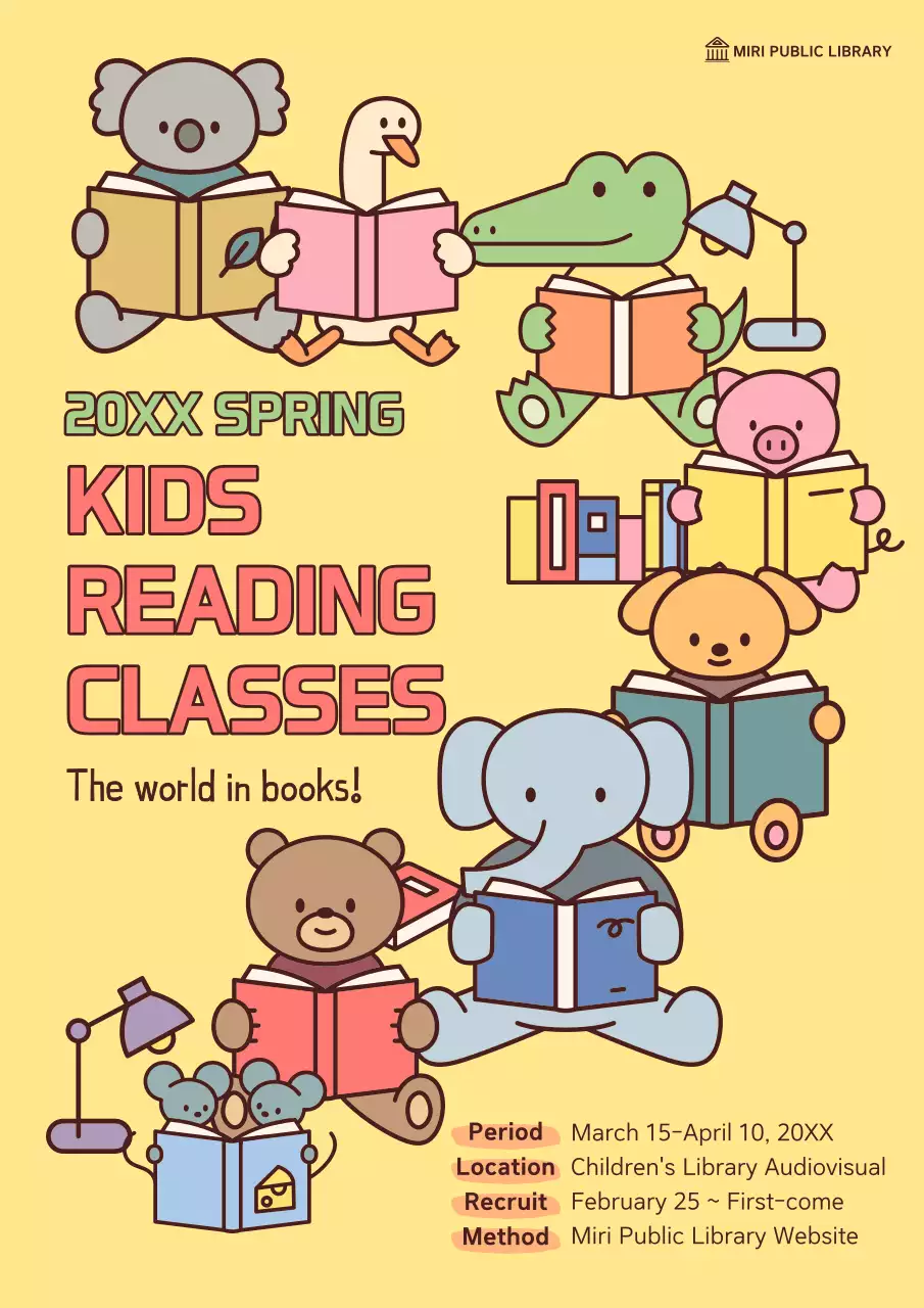 Yellow Retro Kids Event Poster