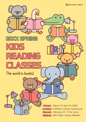 Yellow Retro Kids Event Poster