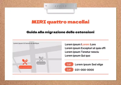 Un semplice annuncio di trasferimento del negozio in marrone e arancione