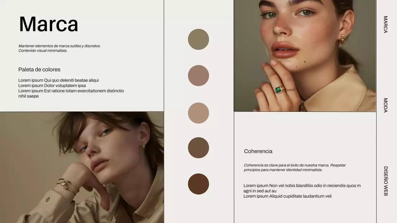 Estrategia de la guía de estilo de la marca moderna Ivory