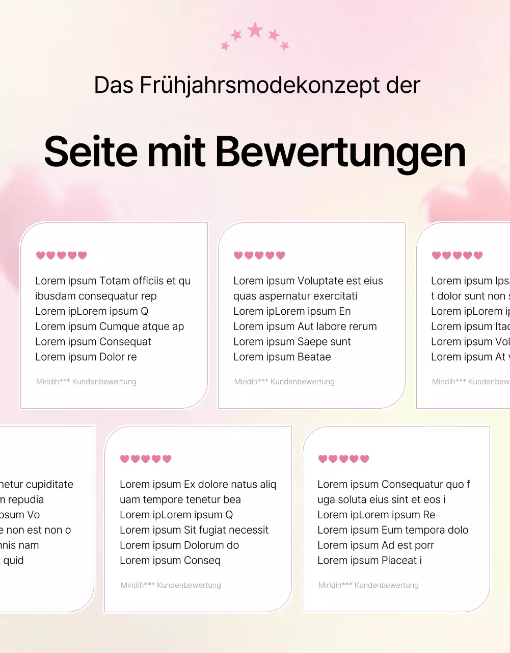 Förderung einer detaillierten Übersicht über kitschige Mode in Rosa