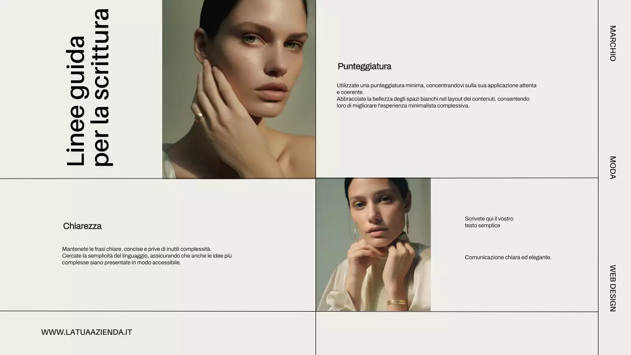 Strategia di guida allo stile del marchio moderno Ivory