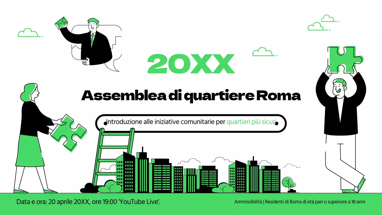 Un bell'avviso AGM verde e nero