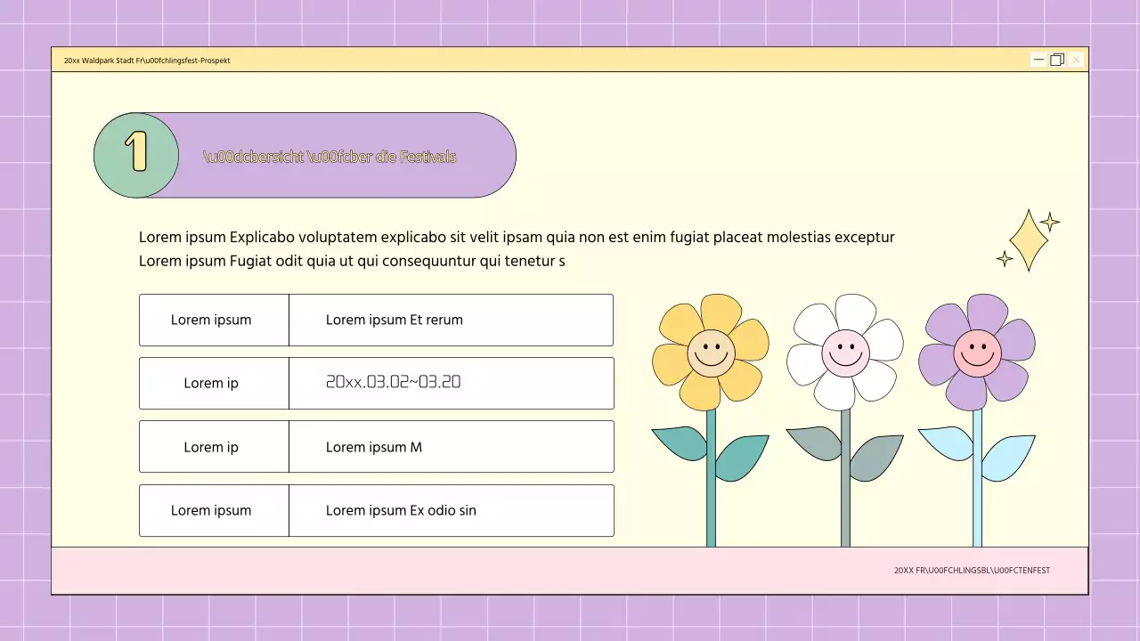 Kitschig-floraler Frühlingsfest-Planer in Rosa und Mauve