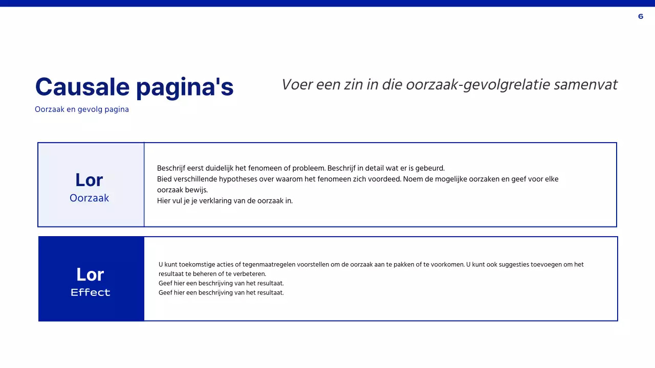 Een eenvoudig rapport in blauw en wit