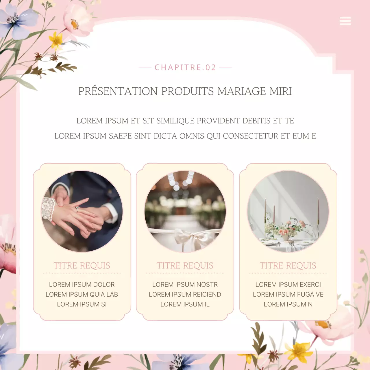 Promouvoir une marque de mariage luxueuse en rose