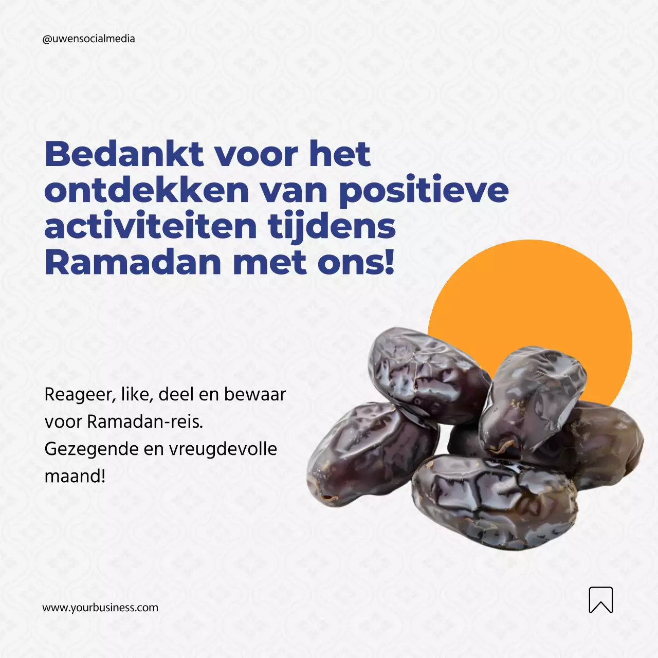 Blauw Oranje Eenvoudige Ramadan Tips Gids