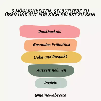 Beige und Rosa Basic Illustrated Self Love Chart Studienmaterial