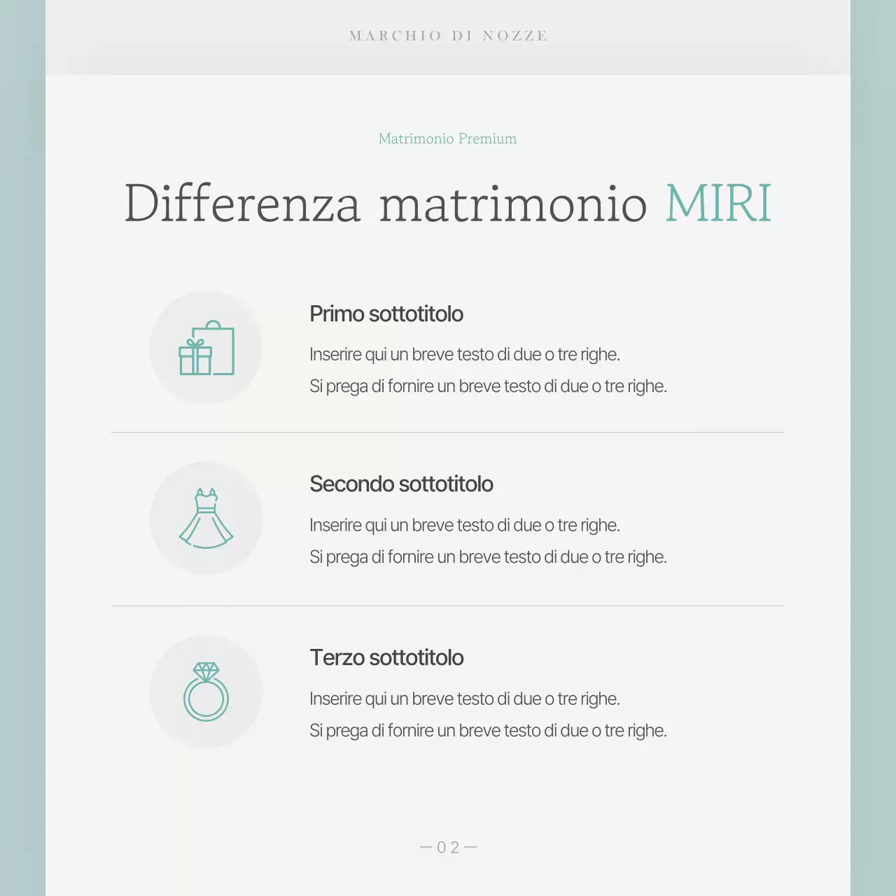 Promuovere un marchio di nozze semplice in azzurro