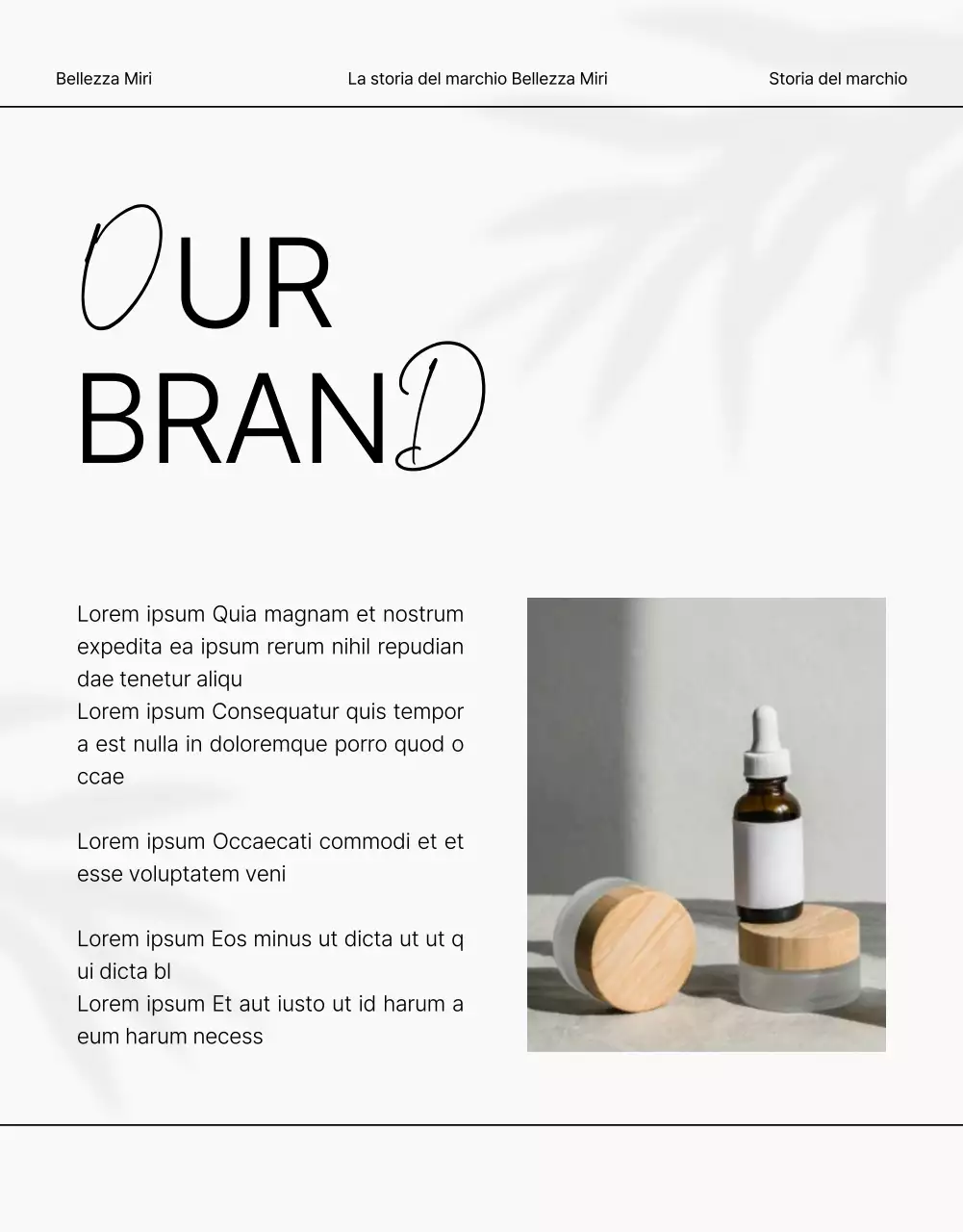 Promuovere una semplice pagina introduttiva verde e bianca per i cosmetici naturali