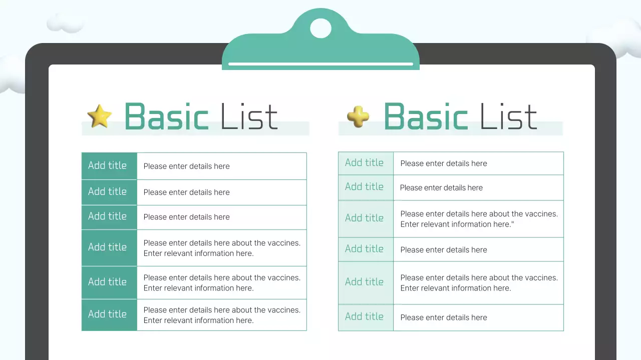 민트 미니멀 백신 가이드 프레젠테이션