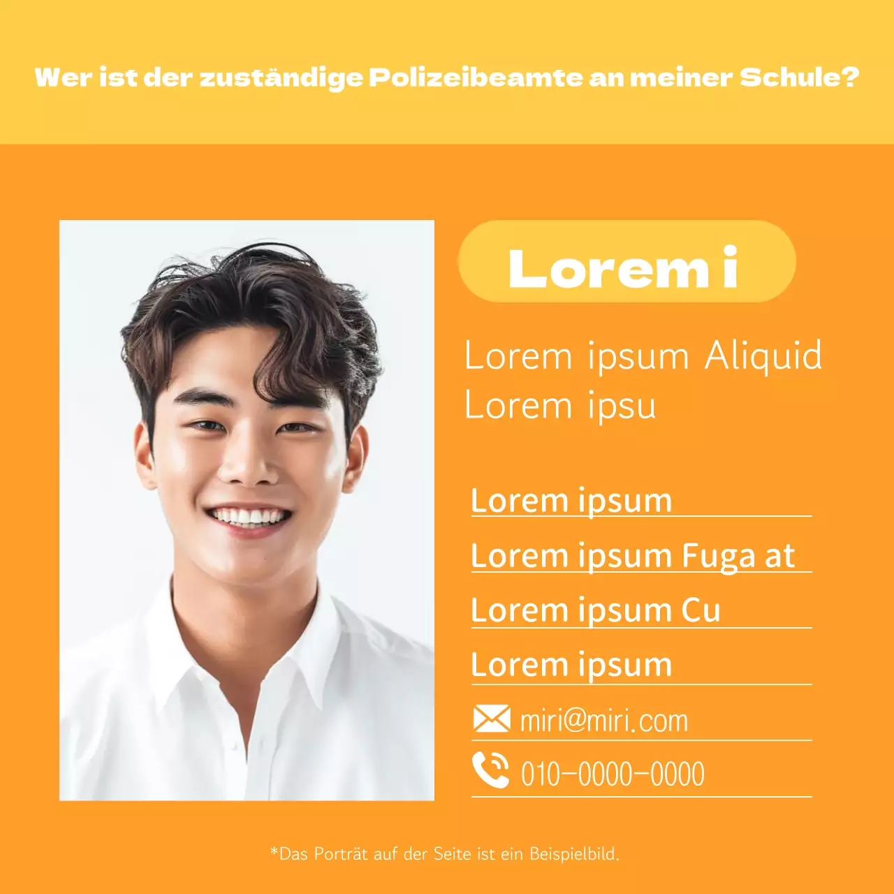 Eine hübsche gelb-orangefarbene Kampagne zur Beratung über Gewalt an Schulen