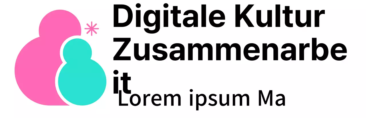 Konzeptlogo für einen Verband von Bildungseinrichtungen in Rosa und Mint