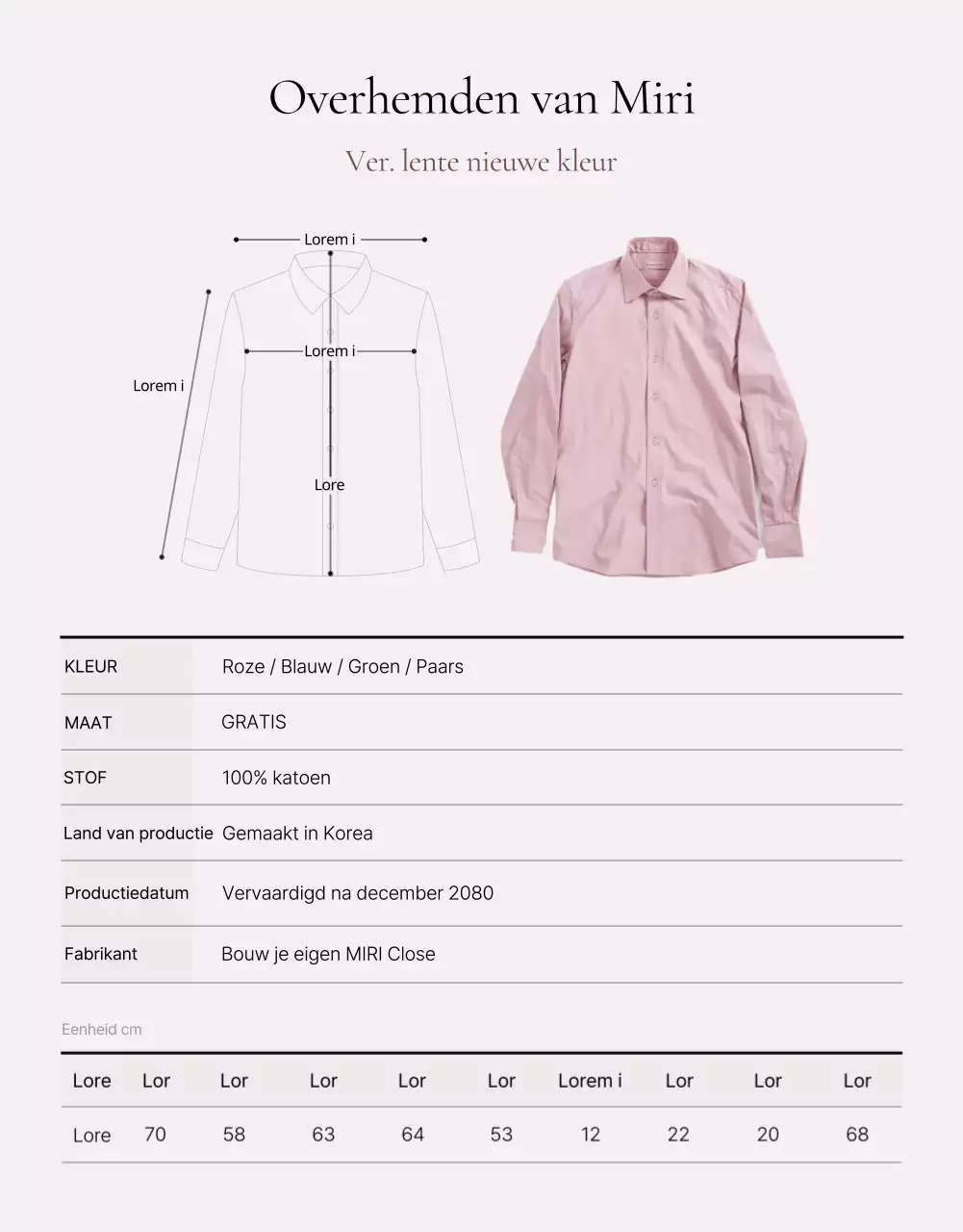 Promoot productpagina's voorjaarsmode in roze