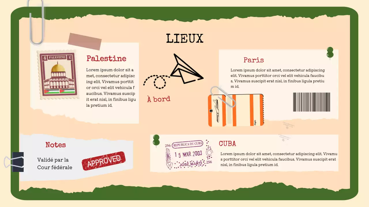 Rapport de fichier d'affaire rétro beige et orange