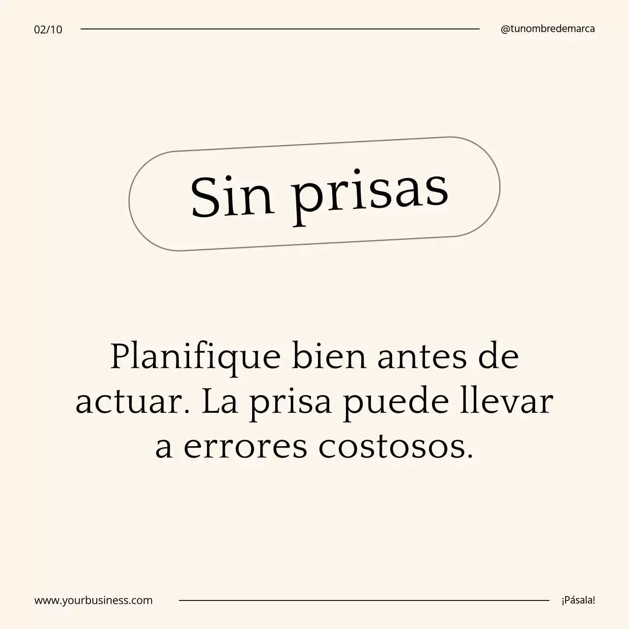 Guía de consejos para el autocrecimiento empresarial minimalista en beige y negro