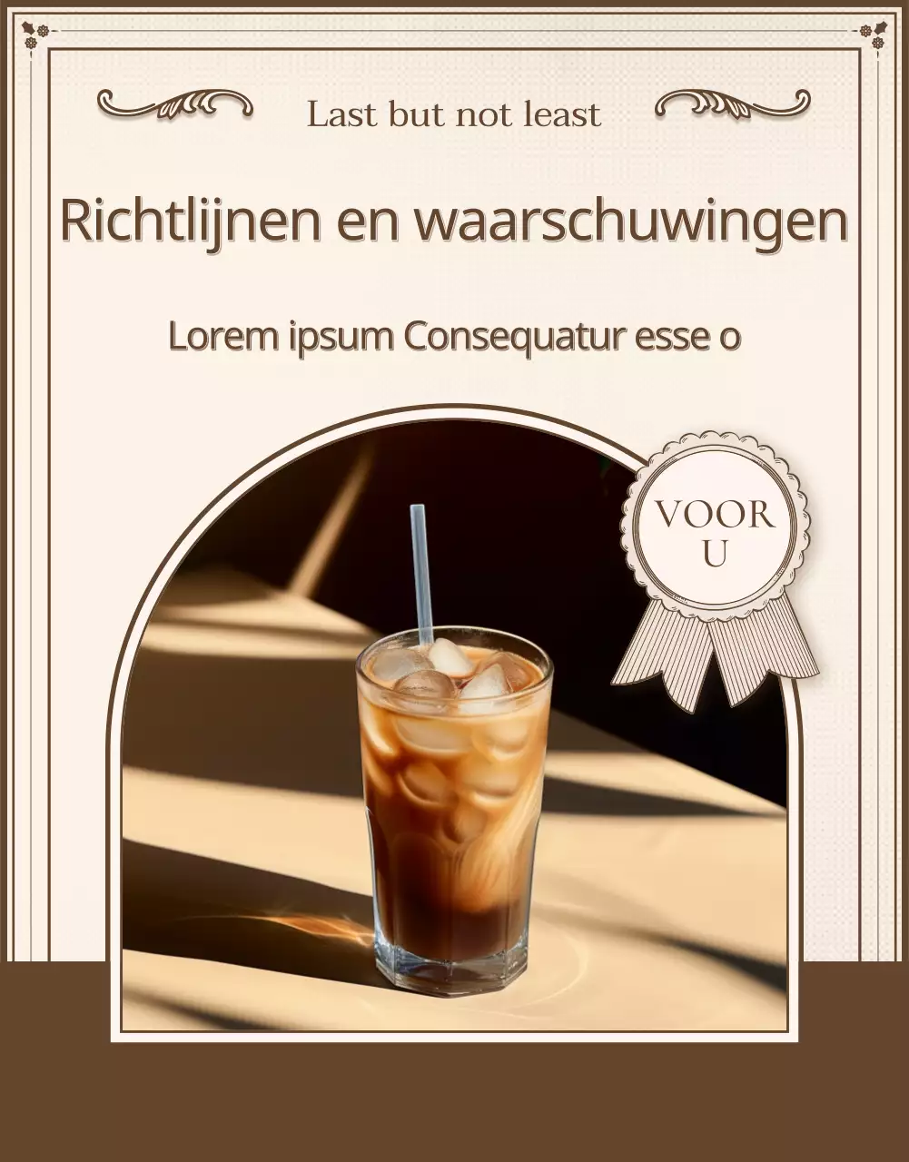 Instructies en waarschuwingen of advertenties voor vintage detailpagina's in ivoor en beige