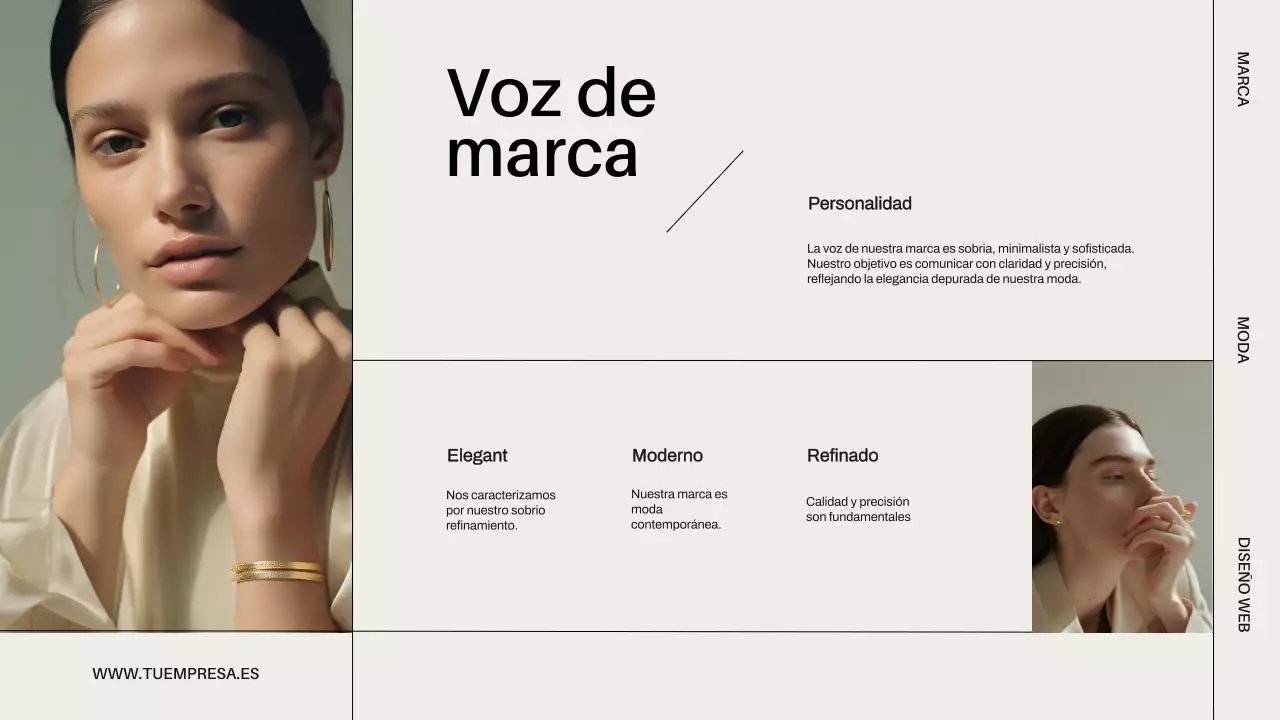 Estrategia de la guía de estilo de la marca moderna Ivory