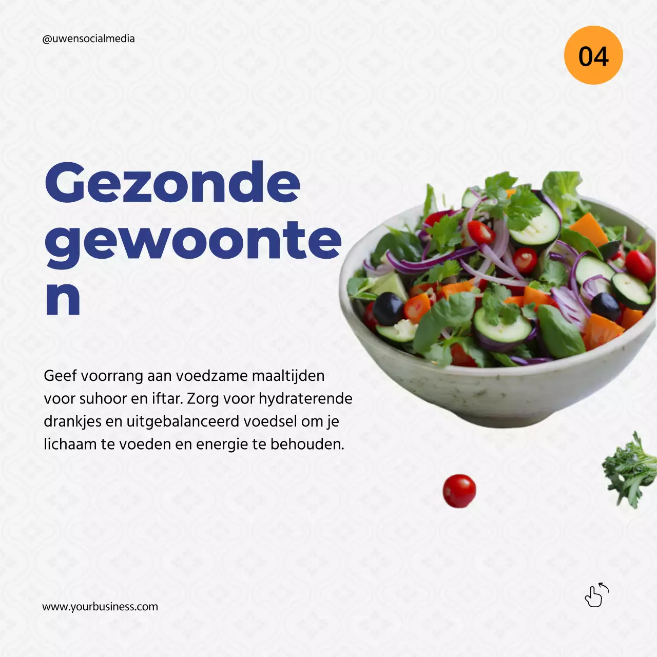 Blauw Oranje Eenvoudige Ramadan Tips Gids